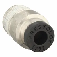 PARKER Push-Fit Fitting: 5/32 in OD x 1/8 in Pipe Size, Push-to-Connect x MNPTF, Brass, Silver (MPN W68PLPR-5/32-2)