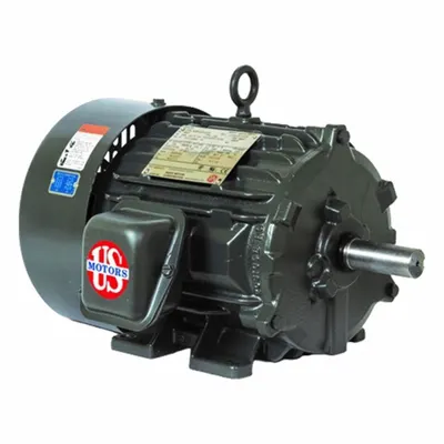 U.S. MOTORS Motor: Flange Mount, Totally Enclosed Fan Cooled, 10 hp, 230/460V AC - Rigid Base 3-Phase General Purpose AC Motors