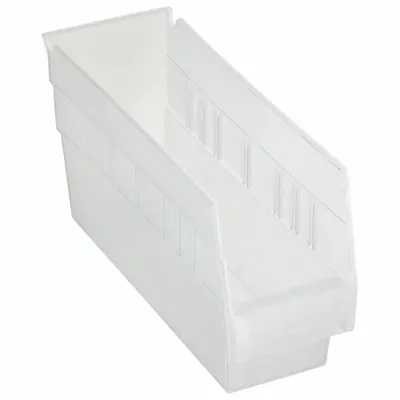 QUANTUM STORAGE SYSTEMS Shelf Bin: 11 5/8 in Overall Lg, 4 1/8 in x 6 in, Clear - Clearview Plastic Shelf Bins