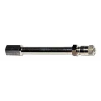 TRU-FLATE Valve Extension: Truck Extensions, Straight Grip Tire Valve Extenders, Round, Chrome (MPN 38-430-10)