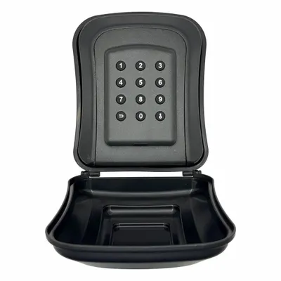 NU-SET Lock Box: Mechanical Combo Lock, 6 Key Capacity, 4 5/8 in Outside Ht, 4 in Outside Wd - Surface-Mount Lockboxes