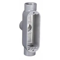 Conduit Outlet Body: Aluminum, 1/2 in Trade Size, TB Body, 4 cu in Body Capacity, Threaded Hub (MPN OTB-1)