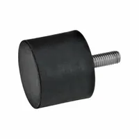 JW WINCO Vibration-Isolating Mount: Cylindrical, Natural Rubber, Male x Non-Threaded Style (MPN 452-20-20-M6-S-55)