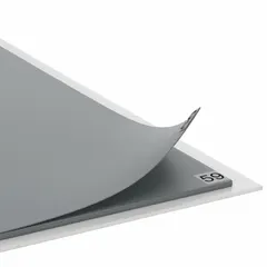 Polyethylene film floor mat with antimicrobial sticky surface for capturing contaminants. Each pad contains 60 sheets measuring 30 x 48 inches with 1.5 mil thickness. Designed for use in controlled environments such as cleanroom entryways to reduce dust, dirt, and microbes from footwear and cart wheels.