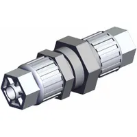 SMC High Purity Tube Fitting: 1/4 in OD x 1/4 in OD Size, Compression x Compression, PFA (MPN LQ3P2A)