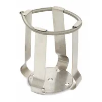 OHAUS Media Bottle Clamp: Flask Clamp, Stainless Steel, Rubber Mat, 1 L (MPN 30400098)