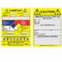BRADY Tag Insert: Plastic, Rectangle, 5 3/4 in Ht, 7 5/8 in Wd, 0.015 in Thick, English, 100 PK (MPN CHEM-CTI500)