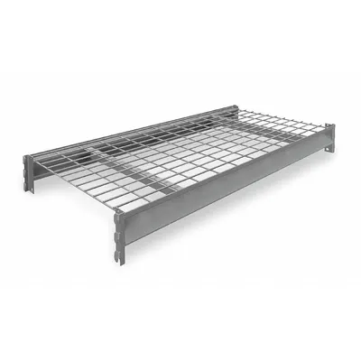 TENNSCO Shelf: 48 in x 24 in, 14 ga Beams, 5 AWG Decking, Galvanized Wire - Wire Decking Bulk Rack Shelf Kits