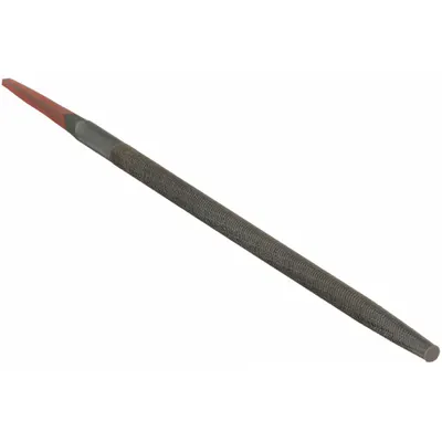 SIMONDS Machinists File: Round, Double-Cut, Double Edge Cut, Bastard Cut, 10 in Lg without Tang - Double-Cut Round Files