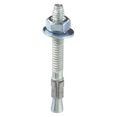 MKT FASTENING 3/4"-10 x 4-3/4" Steel Wedge Anchor, Zinc Yellow, 25-Pack - Steel Wedge Anchors