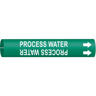 BRADY Process Water Snap-On Pipe Marker - Process Water Snap-On Pipe Markers