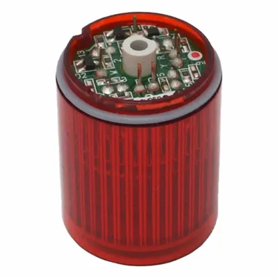 PATLITE Tower Light Module: Steady, 24V DC, Red, 30 mm Overall Dia, 35 mm Overall Ht - Steady Light Modules