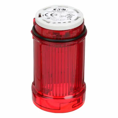 EATON Tower Light Module: Flashing, 110/120V AC, Red, 43 mm Overall Dia, 3 in Overall Ht - Flashing Light Modules