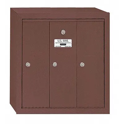 SALSBURY INDUSTRIES Mailbox: 4B+, 3 Doors, Vertical, 19 in H x 18 3/4 in W x 7 1/2 in D, Surface Mounting - Multi-Unit Mailboxes