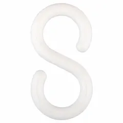 S-Hook for Plastic Chain Barrier: White