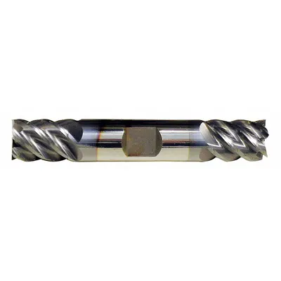CLEVELAND Square End Mill: Carbide, TiAlN Coated, Double End, 5 Flute, 3/8" Mill Dia - Double-End Carbide Square End Mills