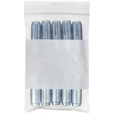 OEM Reclosable Bag: 4 mil Thick - White Block Reclosable Poly Bags