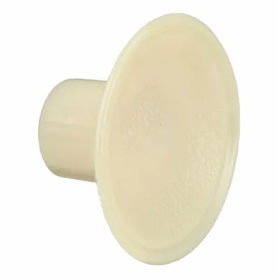 PRIME-LINE Closet Door Pull Knob: Ivory, Thermoplastic, Unfinished, 1 in Projection - Hardware