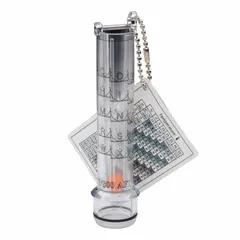 Air flow indicator for use with 3M powered air-purifying respirator (PAPR) systems. Provides a visual check to verify that the blower is delivering adequate airflow to the respirator, supporting worker safety in industrial environments.