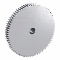 Spur Gear: Module m 1, 80 Teeth, 10 mm Bore Dia, Stainless Steel, 20° Pressure Angle, Plain Bore (MPN SUS1-80)