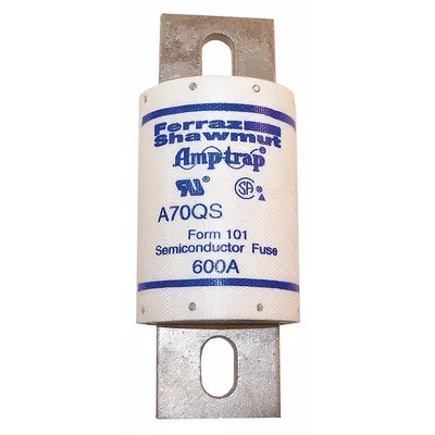 MERSEN Semiconductor Fuse: A70QS Series, Fast-Acting, 600 A, 700 V AC - Fast-Acting Bolt-On Fuses