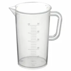 Tall Form Plastic Beaker with Handle, Polypropylene, Clear, 50 mL