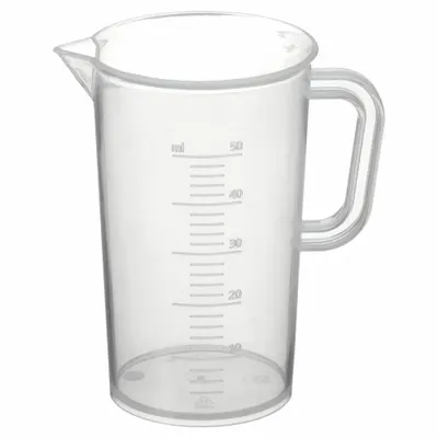 OEM Tall Form Plastic Beaker with Handle, Polypropylene, Clear, 50 mL - Tall Form Plastic Beakers with Handles