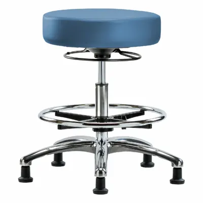 OEM Stool: Vinyl, Ht Range 21 1/4 in to 28 3/4 in, 17 in Seat Wd, 17 in Seat Dp - Vinyl Lab Stools