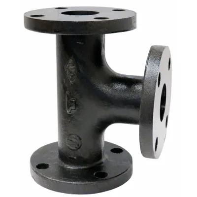 ANVIL Metal Pipe Tee: 1 1/2 in x 1 1/2 in x 1 1/2 in, Flange x Flange x Flange - Low-Pressure Flanged Pipe Fittings
