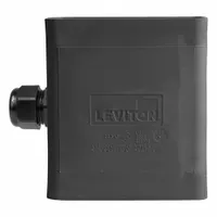 LEVITON Portable Outlet Box: Portable Outlet Box, 1 Gangs, 3R, Black, 3 7/8 in Overall Ht (MPN 3099-1E)