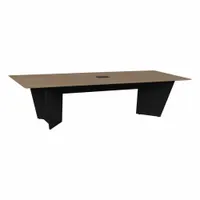 REGENCY Conference Table: Rectangle, Laminate/Melamine, Noble Oak, 120 in Overall Lg, PVC, 10 Seats (MPN ACT12048NOBK)