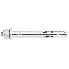 This sleeve anchor with cap nut is designed for fastening fixtures, brackets, and equipment to concrete, brick, or block. It features a 1/4 in diameter, #10-24 thread size, steel construction with zinc plating, and is supplied in a 100-pack.
