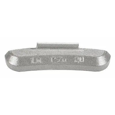 PERFECT EQUIPMENT P300ZU Clip-On Wheel Weight, Zinc, Uncoated, for Steel Rims - Clip-On Wheel Weights