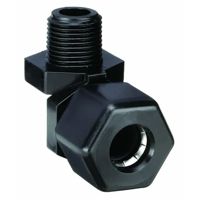 PARKER Compression Fitting Elbow: 1/2 in OD x 3/4 in Pipe Size, Compression x MNPTF - Polypropylene Compression Tube Fittings