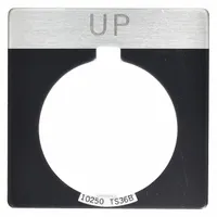 Legend Plate: 30 mm Panel Mounting Size, Square, 1 3/4 in Overall Ht x 1 3/4 in Overall Wd (MPN 10250TS35)