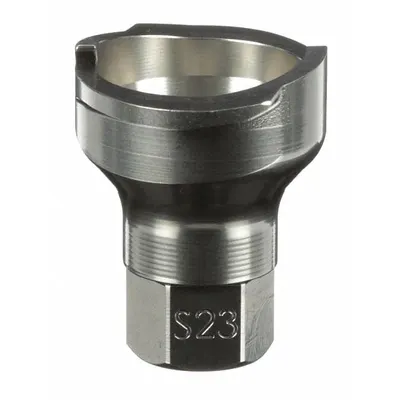 3M S23 Stainless Steel Spray Gun Cup Adapter for PPS Series, 1/4 in Thread - Adapters for Spray Gun Cups