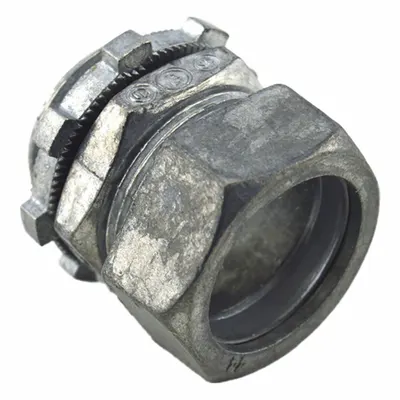 BRIDGEPORT Compression Connector: Zinc, 3/4 in Trade Size - Compression Conduit Couplings