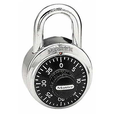 MASTER LOCK Combination Padlock: Dial Combo, Silver, Stainless Steel, Std Shackle - Standard Shackle Combination Padlocks