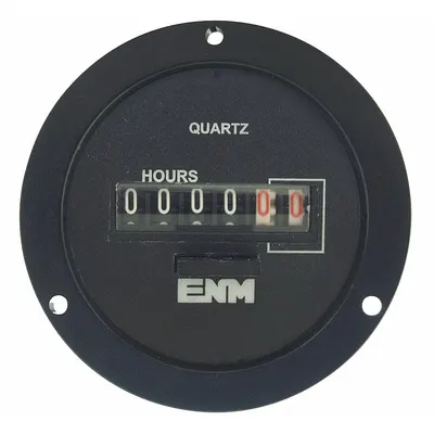 ENM Hour Meter: Hour Meters, Front Panel Mounting, Analog, 102 V AC – 120 V AC