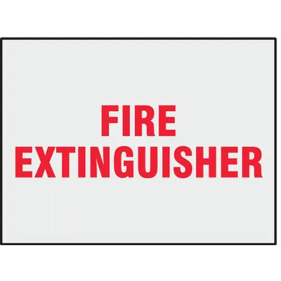 BRADY Reflective Label: Reflective Sheeting, Adhesive Sign Mounting, Not Retroreflective - Fire Extinguisher Signs