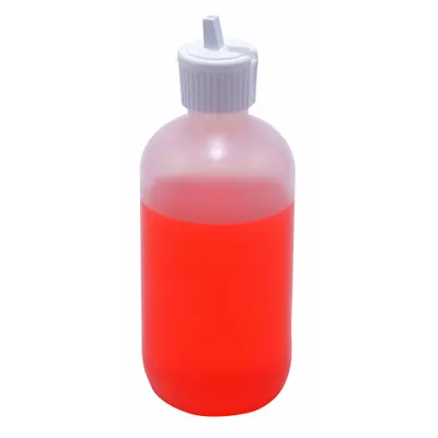DYNALON Dropper Bottle: LDPE, 250 mL, 8 fl oz, No Label, Closure Material: LDPE Cap - LDPE Dropper Bottles