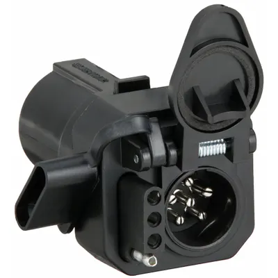 HOPKINS TOWING SOLUTIONS Trailer Adapter: 7-Way Blade, 4-Way Flat/6-Way Pin, Plastic, 6 7/8 in Ht (MPN 47565) - Fleet and Vehicle Maintenance