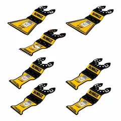This 7-piece blade set features semi-circular blades with a universal open-back OIS connection. Suitable for oscillating tools, the set is used for cutting, sanding, and scraping in construction and renovation tasks such as plunge cuts in wood, drywall, and plastics, as well as removing grout and adhesive.