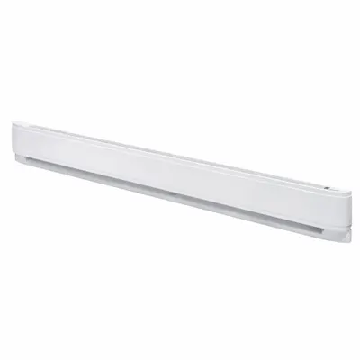 CADET Baseboard Heater: Commercial Grade, 2500/1875 W, Thermostat Included, White - Standard Electric Baseboard Heaters