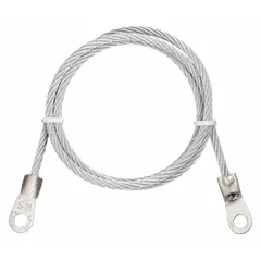 This terminated bonding and grounding wire is 3 ft long with clear PVC insulation. It features two terminals with 1/4 in screw size and a carbon steel conductor. Used for grounding metal enclosures, piping, and machinery to prevent static buildup and shock hazards.