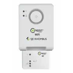 This Wi-Fi enabled liquid-level alarm operates at 3.7V DC with automatic mode. It provides 80 dB audio and visual alerts and accepts two alarm inputs. The unit includes a tether float switch and battery backup for continuous monitoring. Typical applications include monitoring high liquid levels in sumps, tanks, and basins to alert of overflow conditions.