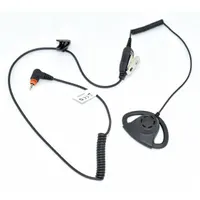 MOTOROLA Earpiece: Fits Motorola, For SL7000/SL7000e Series, D-Ring, Push To Talk, Black, 1 Wires (MPN PMLN7159A)