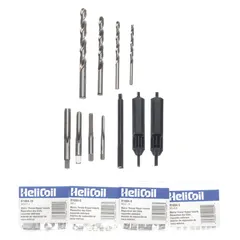 This helical insert assortment includes 60 pieces across 3 sizes, with 4 inserts per size. Designed for free-running, coarse right-hand threads, it features an M8-1.25 STI tap size and is made from 18-8 stainless steel. Suitable for restoring damaged internal threads in metal components in metric applications.