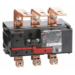 Three-pole electronic overload relay for three-phase motor protection. NEMA Size 3, adjustable current range 30 A to 90 A, maximum voltage 600V AC. Compatible with 9065 Motor Logic Solid State Overload Relays contactor series. No thermal units required.