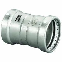 VIEGA MEGAPRESS Crimp Coupling Fitting: 3 in Pipe x 3 in Pipe Size, Press-fit x Press-fit, FKM (MPN 98380)
